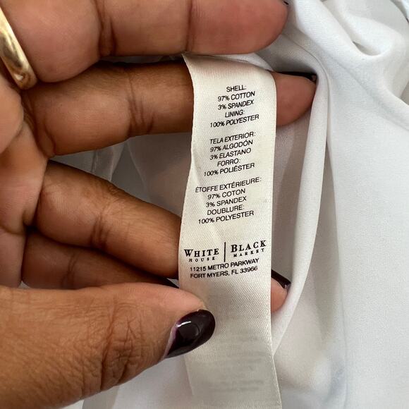 WHBM Floral Pink Cream Feminine Modest A Line Circle Skirt Womens Size 6 - Picture 12 of 14